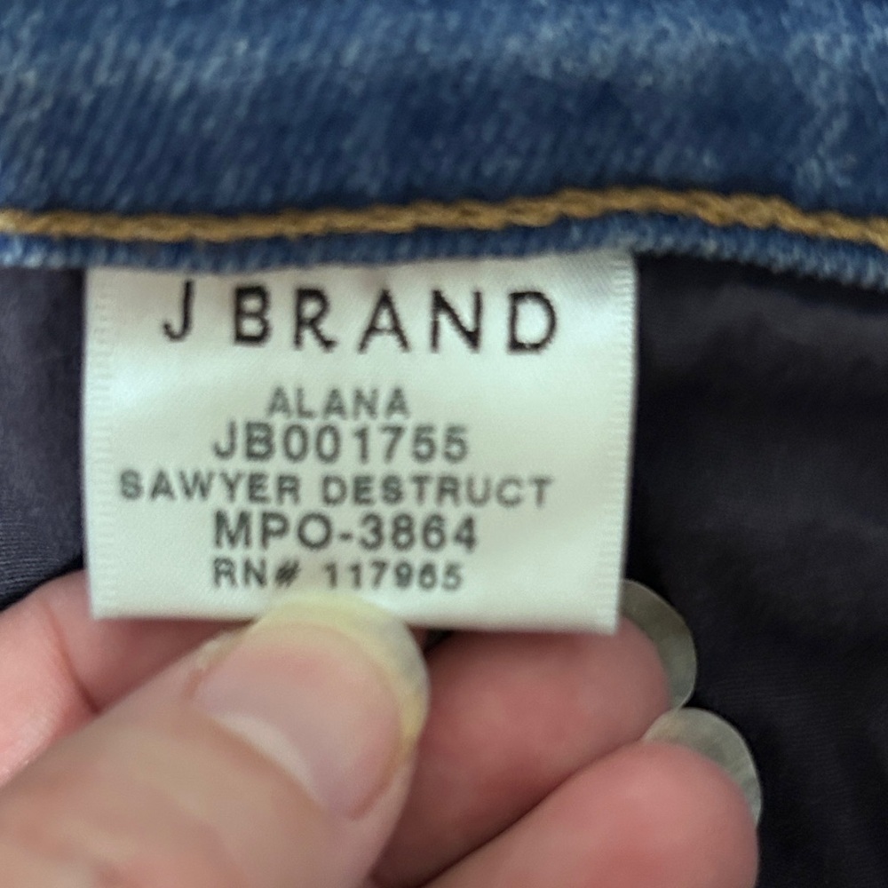 J Brand Women's 29 Alana High Rise Light wash Skinny cropped - Picture 6 of 10